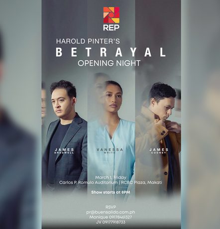 REVIEW: Repertory Philippines’ ‘Betrayal’ makes infidelity banal